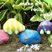 how to make a rock caterpillar. nelliebellie.com