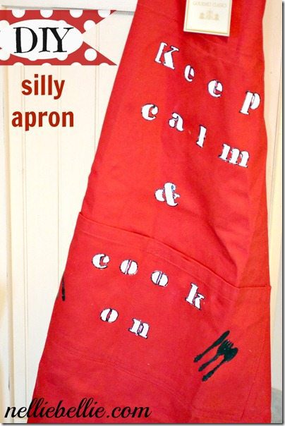 Keep Calm & Carry On apron by Nellie Bellie. A tutorial.