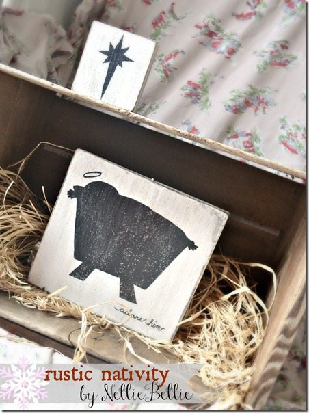 diy rustic nativity by NellieBellie. An easy tutorial for this darling project.