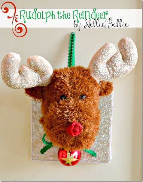 NellieBellie: Rudolph the Reindeer mount. a tutorial for this fun and easy project!