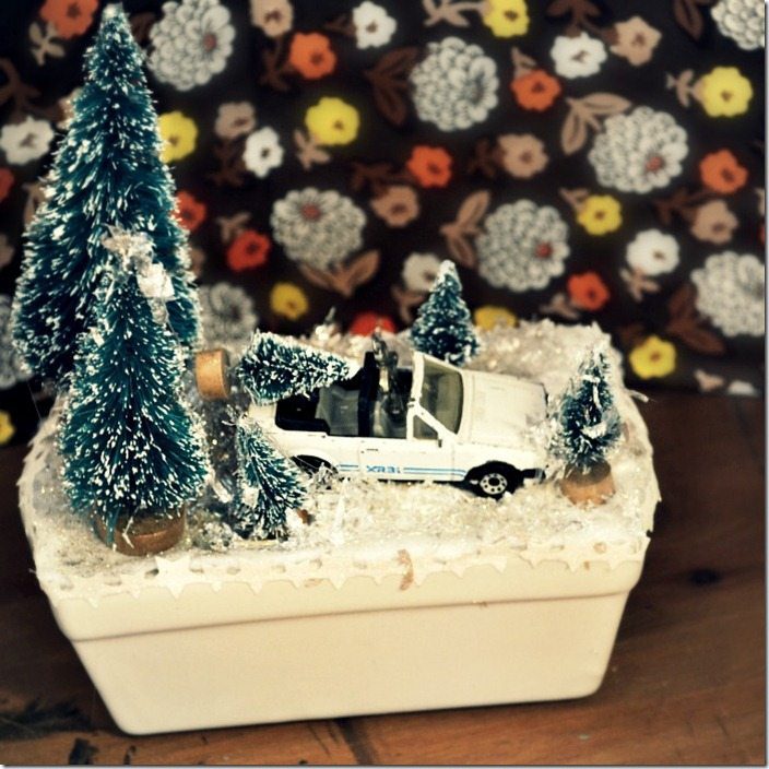 DIY winterscene by NellieBellie. Bring a bit of Wisconsin into your home!