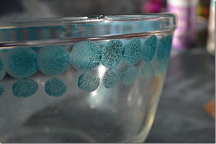 DIY vintage pyrex from glass bowls and #MarthaStewart glass paint
