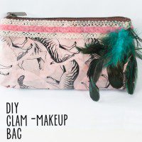 turn a generic make-up bag into a glam make-up bag with this easy tutorial. So simple!