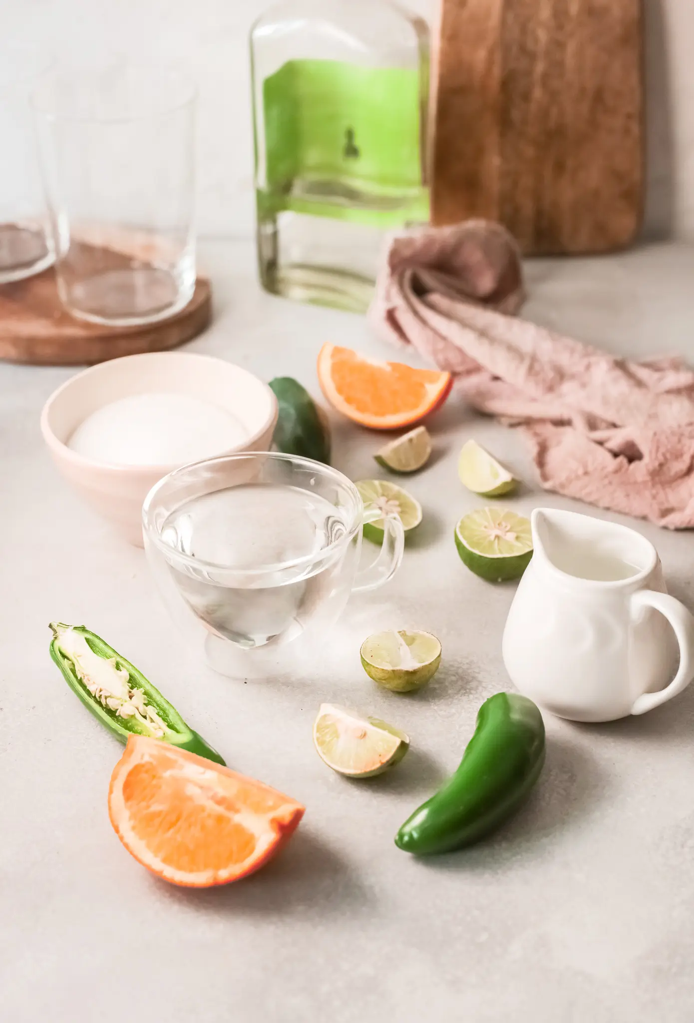 ingredients for spicy margaritas