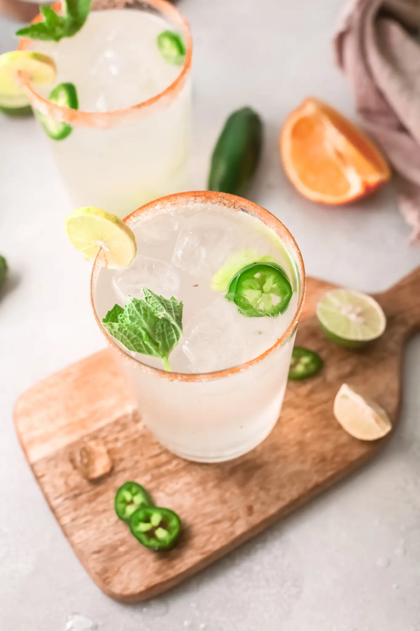 Jalapeno Margarita with a spicy salt rim.