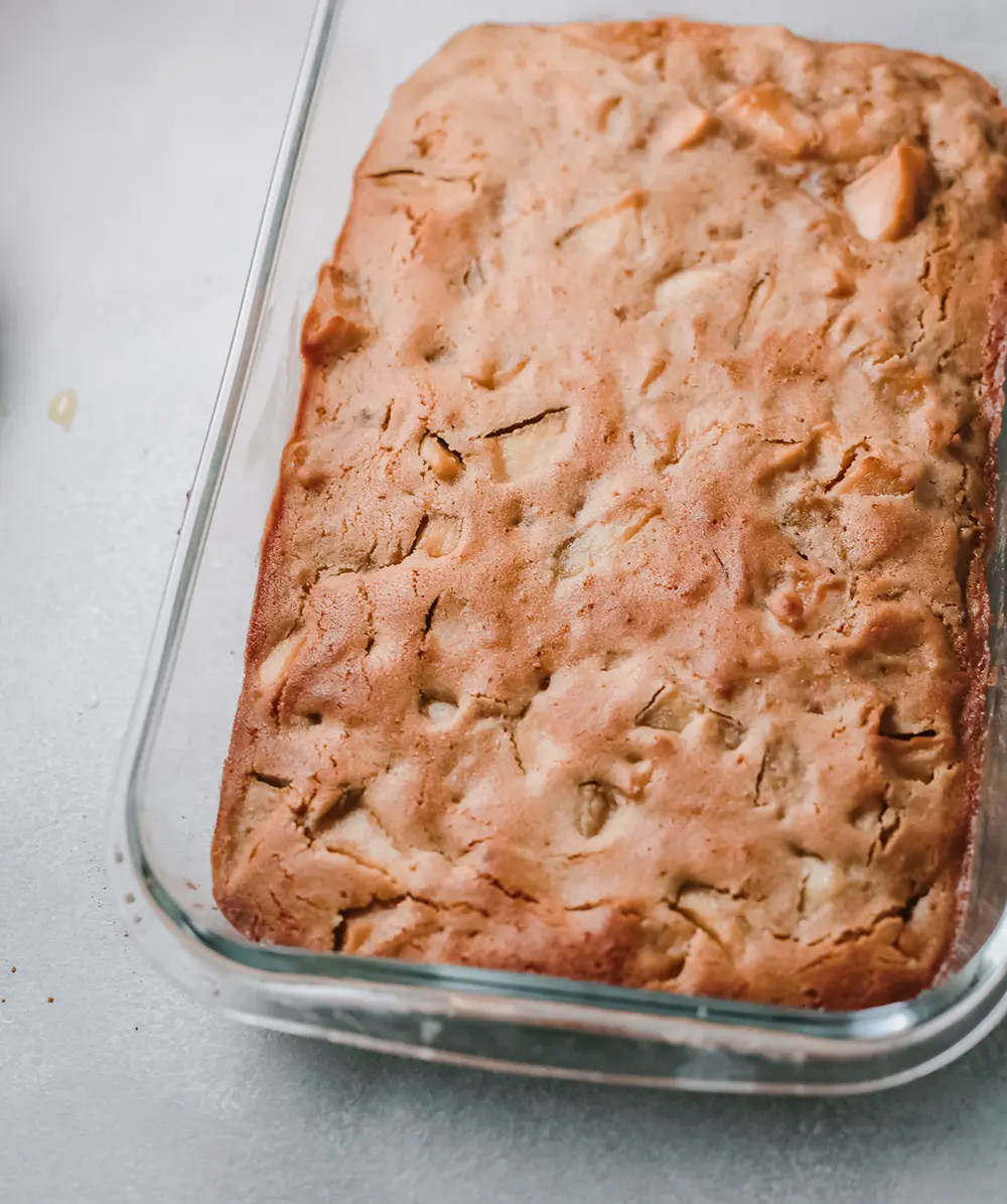 a pan of apple blondies