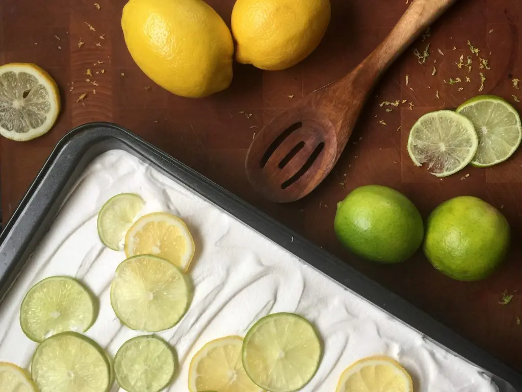 This easy lemon cake recipe couldn't be simpler! With only 2 ingredients in the recipe you'll get a lemon lime cake baked up in no time!