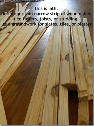 NellieBellie: diy lath floor tutorial. a fabulous cheap flooring idea!