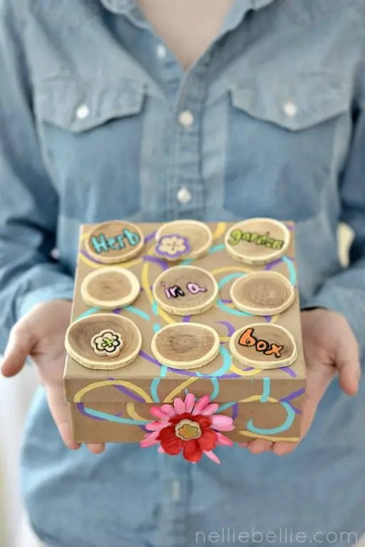 herb garden in a box - a great idea for Earth Day!