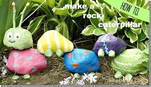 how to make a rock caterpillar