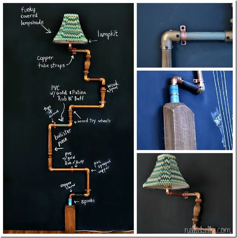 anthropologie-inspired industrial diy pipe lamp. This is an amazing diy!