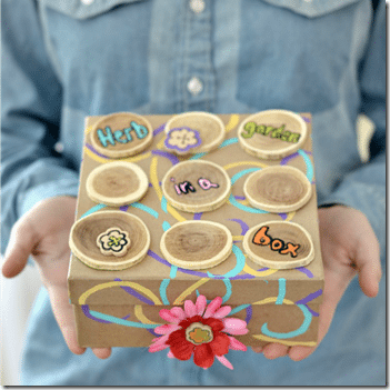 This herb garden in a box is a great gift idea for those who love to garden but are either stuck inside for the winter or want a jump start in the spring. It also works as a great starter kit for those people who don't garden at all. It is a perfect gift idea!