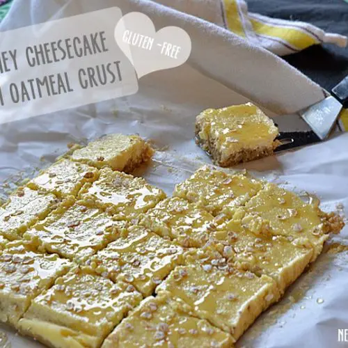 honey cheesecake with an oatmeal crust from nelliebellie.com
