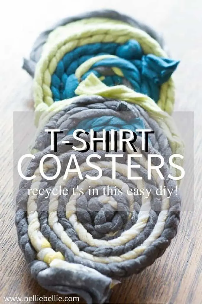 These t-shirt coasters are a great way to recycle your t-shirts! Adorable and easy to make they would make a fantastic Mother's Day gift!