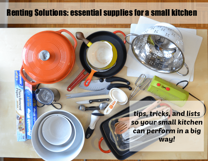 renting solutions: the only 20 essentials you need for a small kitchen