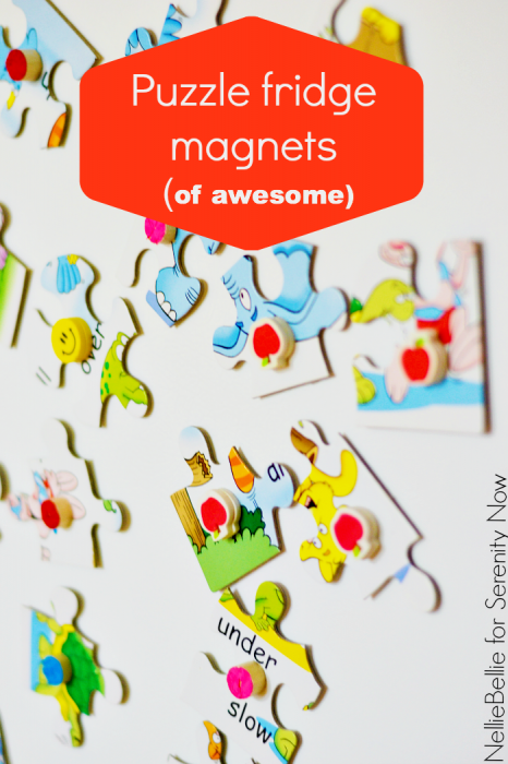 quick & easy way to make fridge magnets! A great way to repurpose an unused puzzle!
