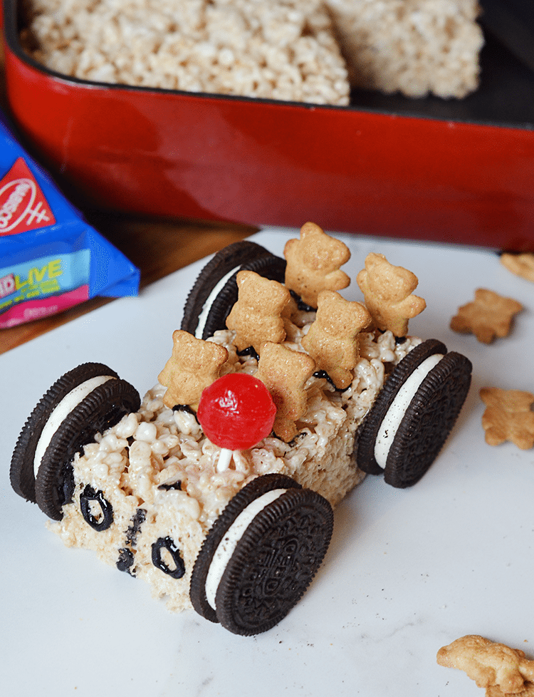 Rice Krispie Treats Car: a fun, creative idea for a party or treat!