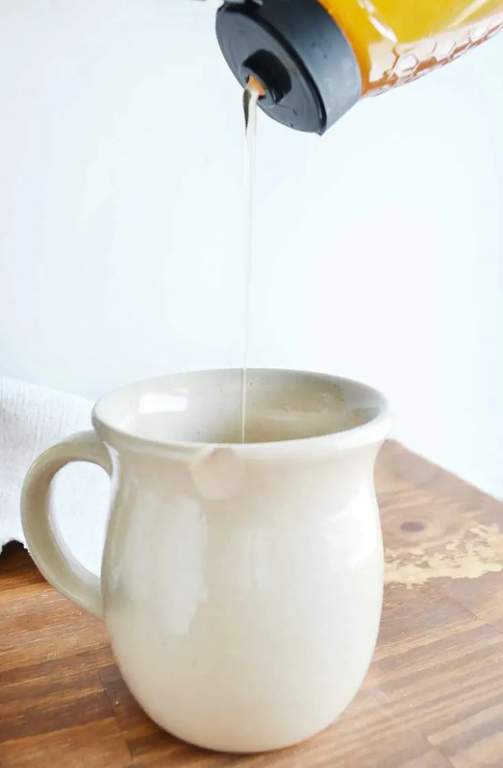 A hot toddy made with hard cider and whiskey. So good for fall.