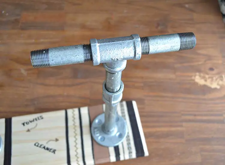 pipe paper towel holder