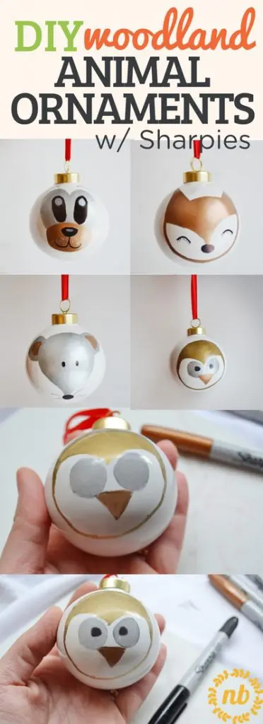 woodland animal ornaments