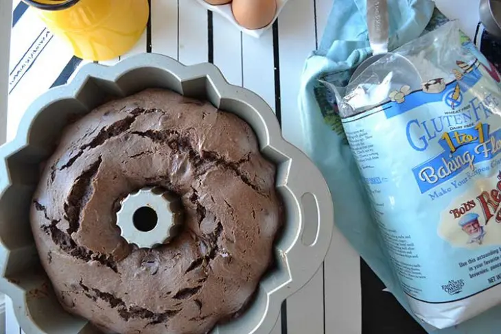 gluten-free-dark-chocolate-pistachio-bundt-cake-baked
