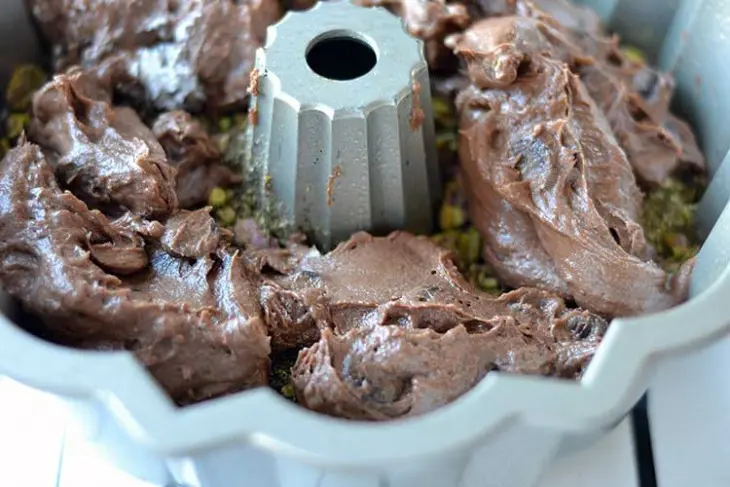 This gluten-free chocolate pistachio cake is made with dark chocolate and in a bundt pan for a great texture and unique flavor!