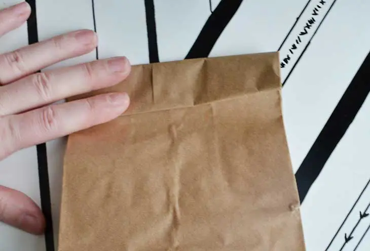 microwave popcorn in a brown bag