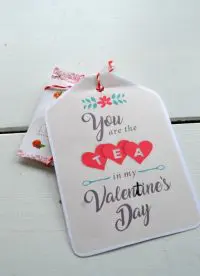 You are the tea in my ValenTine's Day! A cute printable that you can quickly print and attach to tea bags for a fast and easy DIY valentine.