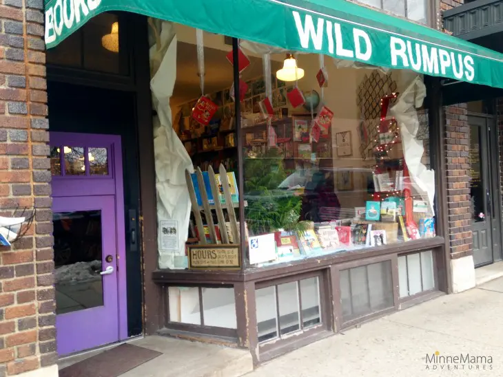 wild rumpus bookstore in Linden Hills, MN is a perfect location to bring your kids to experience books!