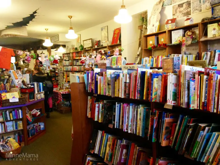 wild rumpus bookstore in Linden Hills, MN is a perfect location to bring your kids to experience books!