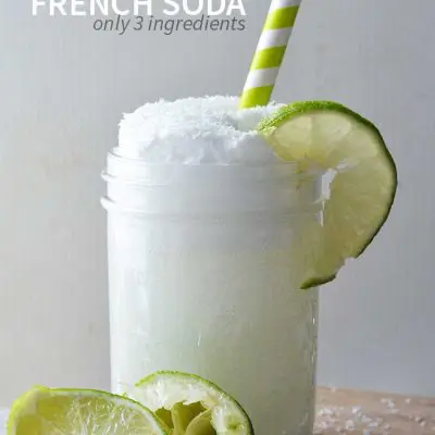 only 3 ingredients to make this creamy and refreshing French Soda