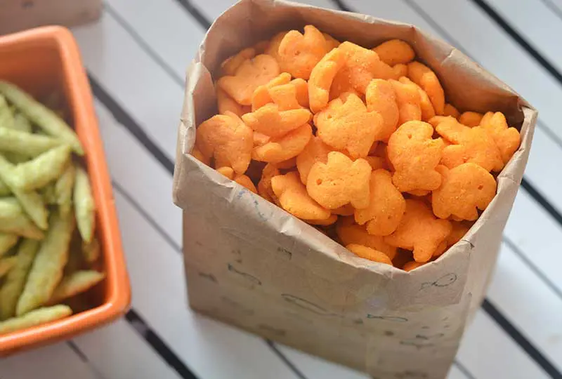 A snack mix bar is a great entertaining idea. Keep it easy and simple! #GoldfishTales #ad