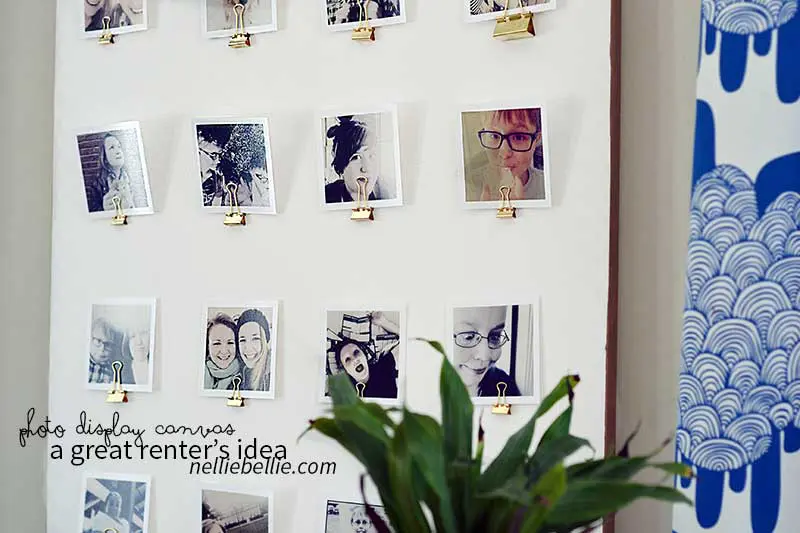 Create a photo display canvas -- a quick and easy renter-friendly photo display idea. #timeshelprints #Pmedia #ad