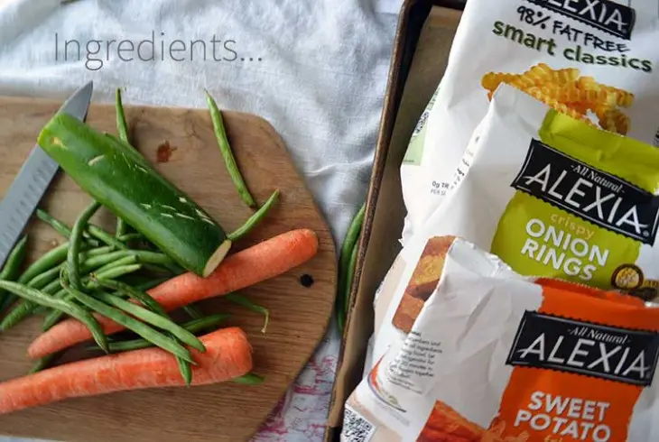 How to make baked veggie fries...ingredients.