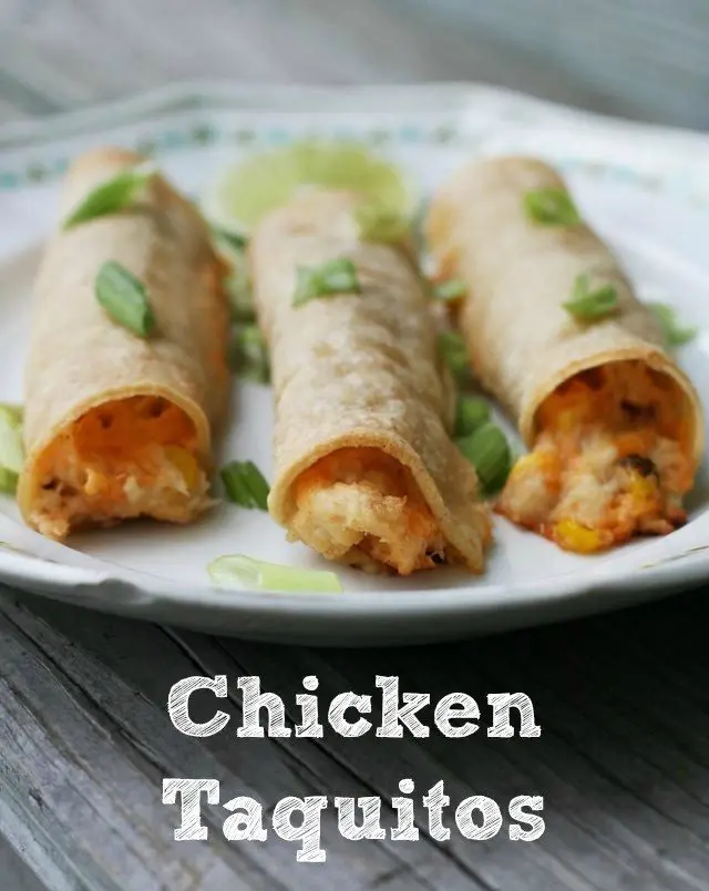 Chicken Taquitos (kind of like the gas station kind, except fresher!) Click through for recipe.
