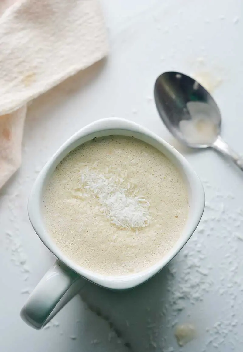 boozy coconut coffee recipe. dairy-free with coconut milk