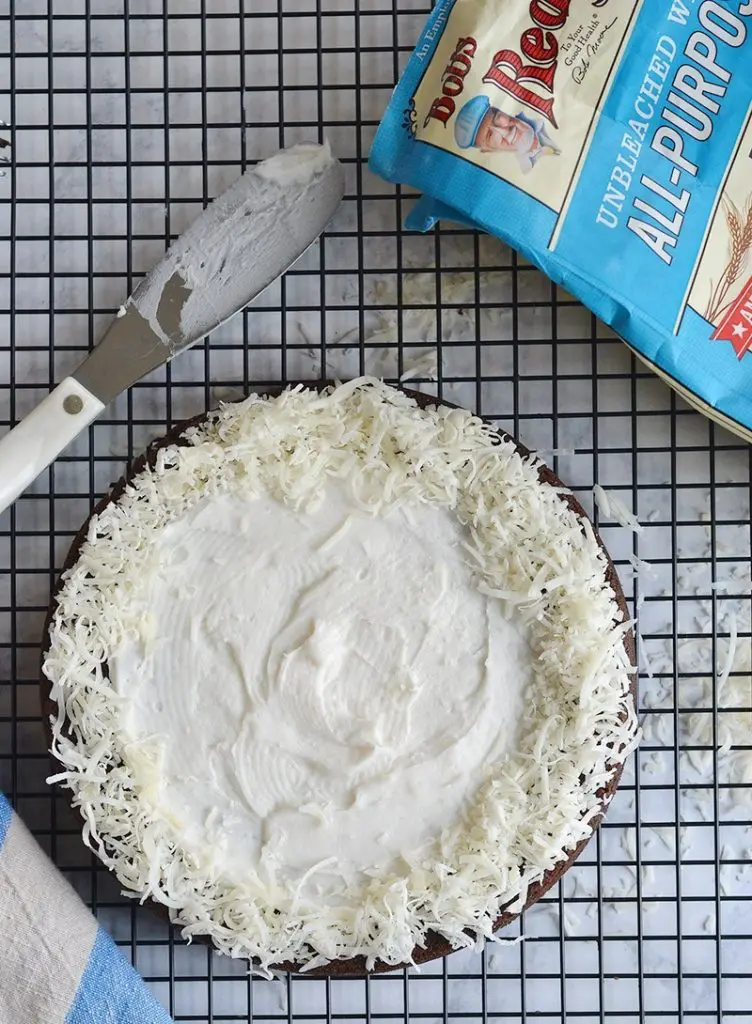 Vegan Beet Chocolate cake with Coconut "Butter" Cream frosting. So yummy! And yes, we did say vegan chocolate cake...you read that right!