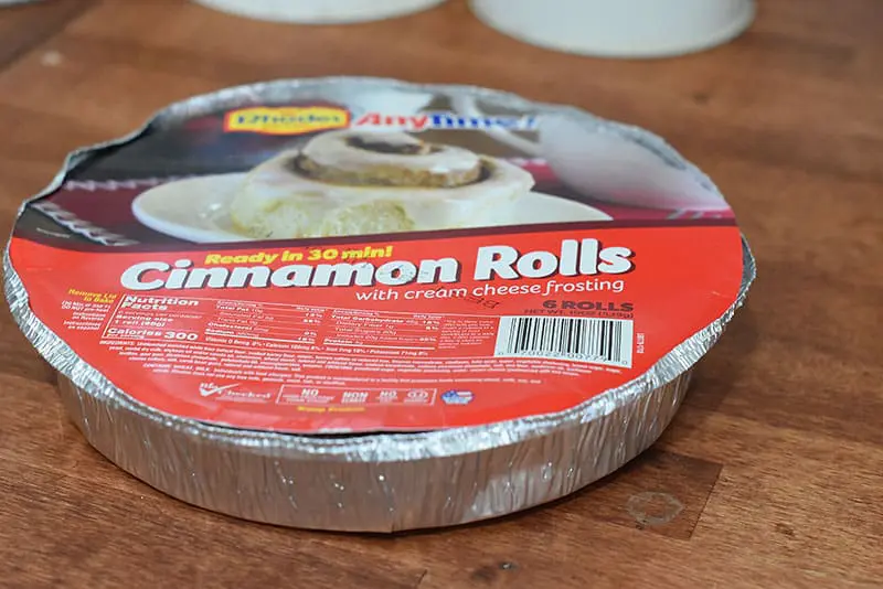 campfire cinnamon rolls with Rhodes cinnamon rolls