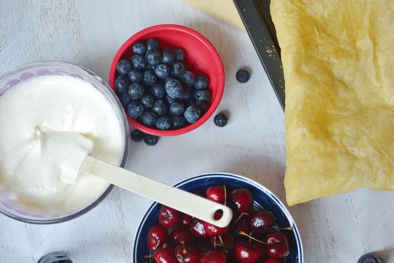 Ingredients for Patriotic Berry Tart