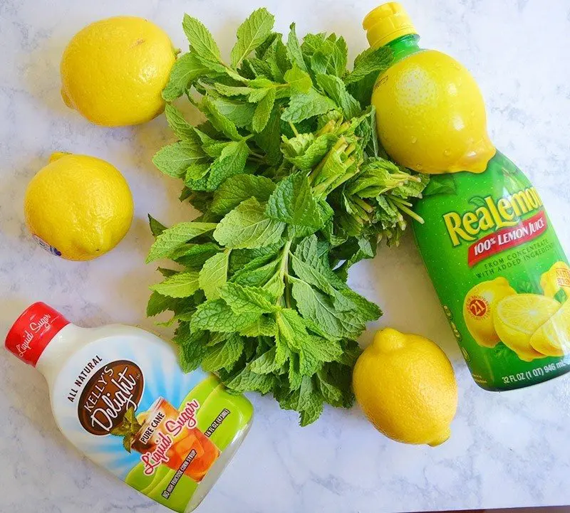 mint infused lemonade is a fresh and clean summer beverage!