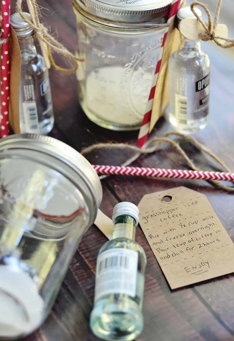 Iced coffee cocktails are great to prepare in jars for gifting. A great homemade gift from your kitchen for the coffee lover!