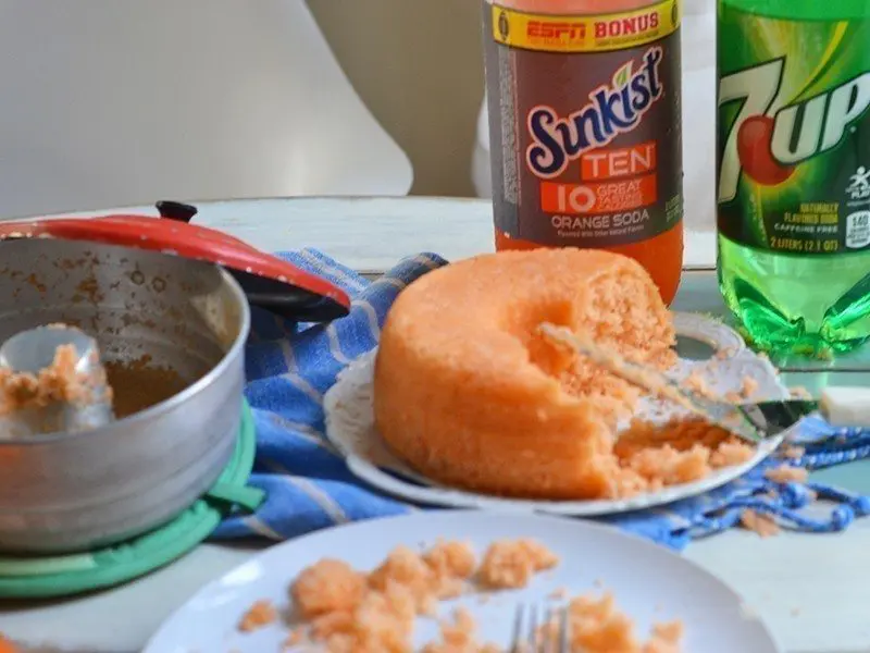 Only 2 ingredients to make this yummy cake mix cake!