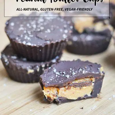 all natural peanut butter cups use only 4 ingredients are super easy to make and gluten-free and vegan-friendly!