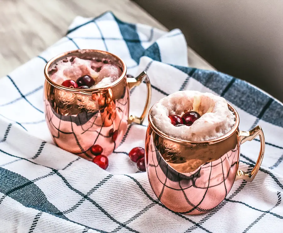Festive cranberry moscow mule is a perfect holiday cocktail recipe!