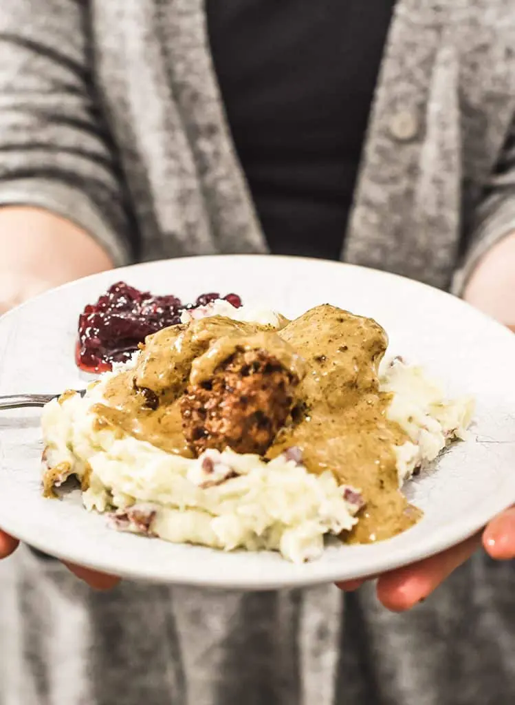Swedish meatballs. Traditional recipe with oats instead of bread to make this a gluten-free recipe.