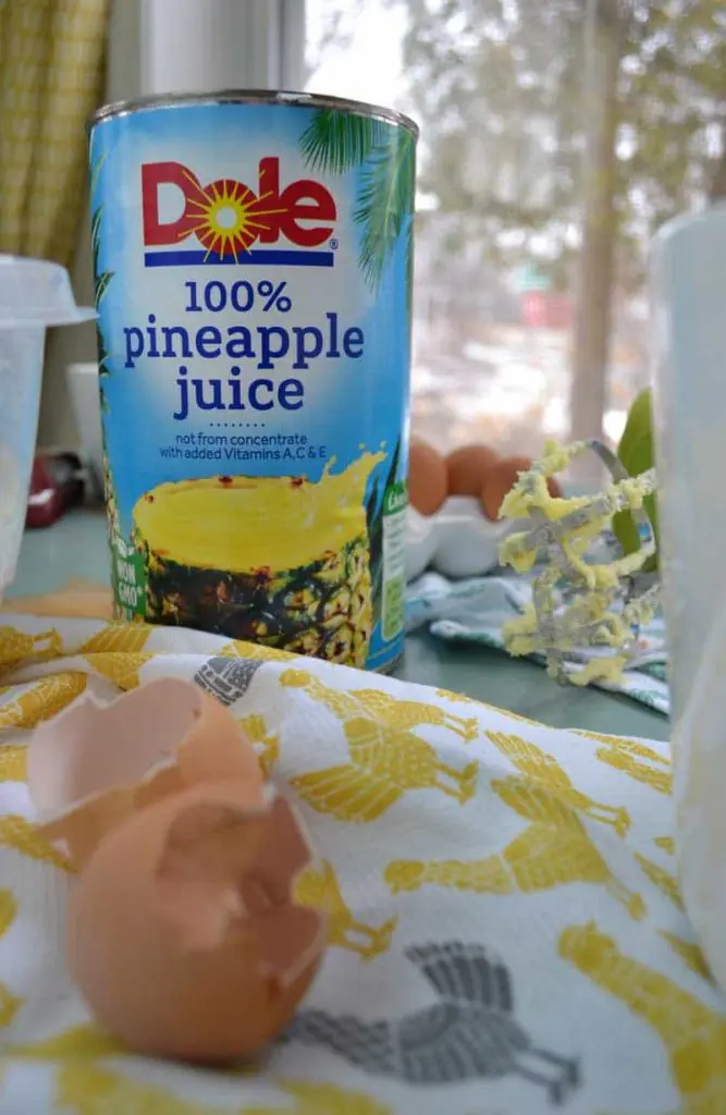 Pineapple Juice for pineapple yogurt coffee cake with coconut crumble