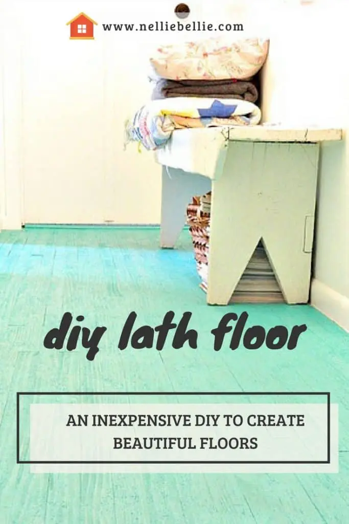 an inexpensive diy flooring idea. The lath floor is beautiful and cheap to diy.