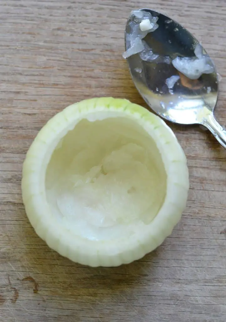 Hollow out a Vidalia onion, stuff it with ground beef and cheese, and top it with bacon. Delicious!