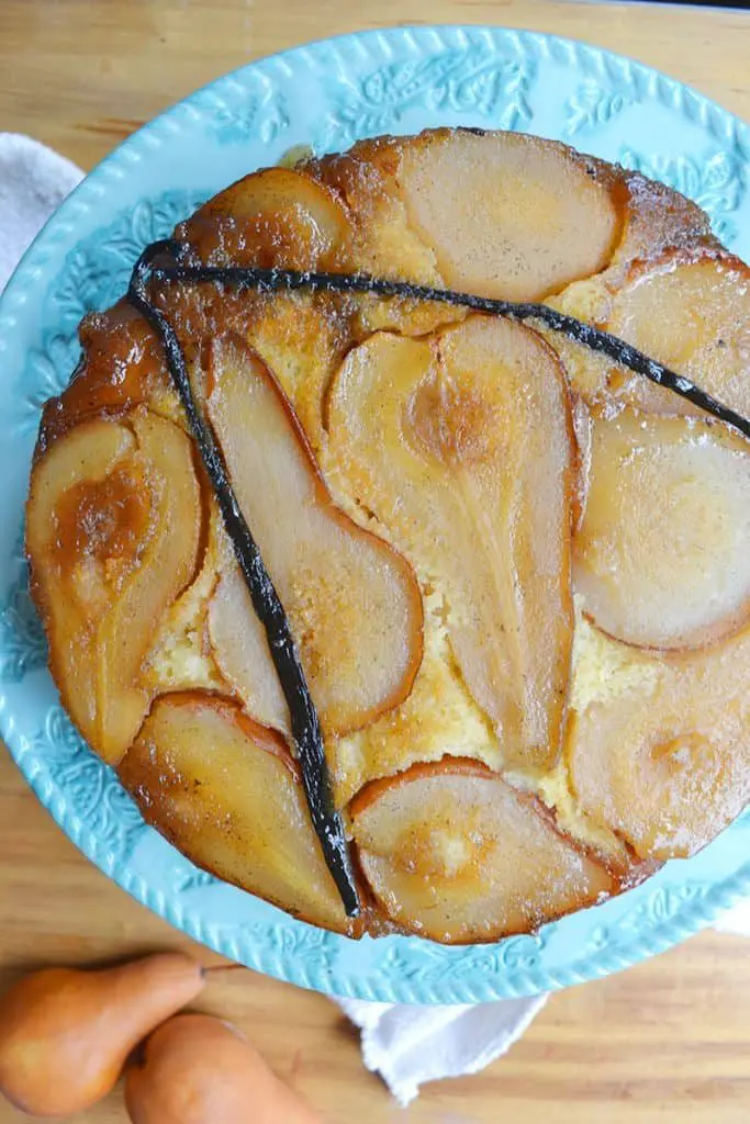 Pear upside down cake.