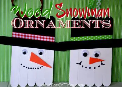 DIY popsicle snowman ornaments